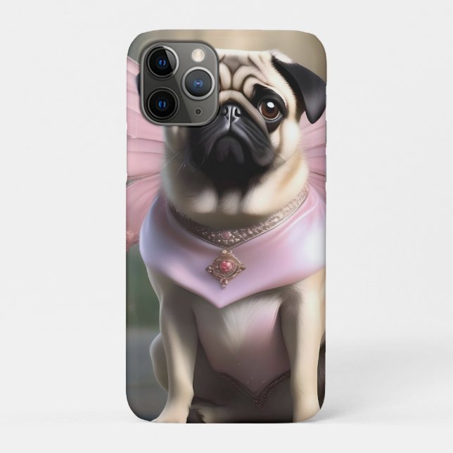 Königlicher Mops: Die Prinzessin-Fee verzauberter  Case-Mate iPhone Hülle (Rückseite)