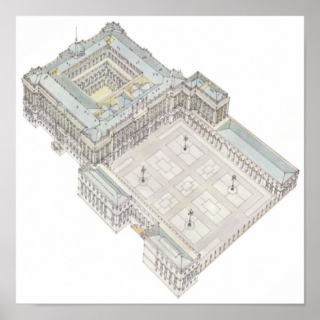 Königlicher Palast. Madrid Spanien Poster (Vorne)