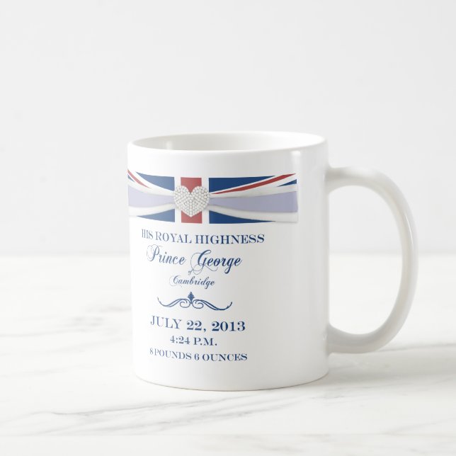 Königlicher Prinz George Baby Souvenir Mug Kaffeetasse (Rechts)