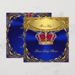 Königlicher Prinz Royal Blau Baby Shower Regales R Einladung