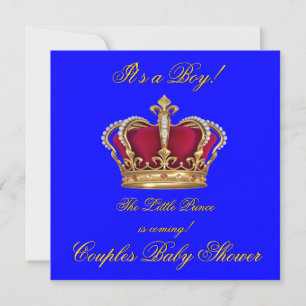 Königlicher Prinz Royal Blau Jungen Baby Shower Kr Einladung