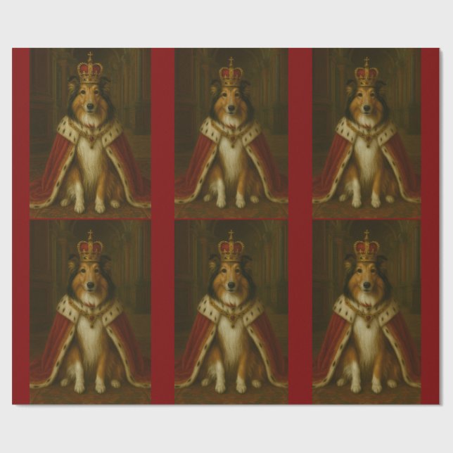 Königlicher Sheltie Geschenkpapier (Flach)