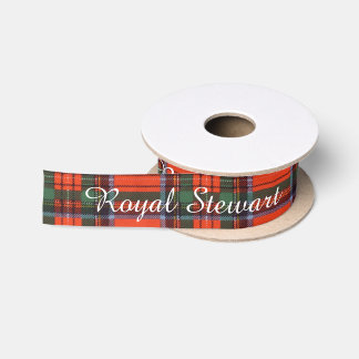 Königlicher Stewart-Clan karierter schottischer Satinband