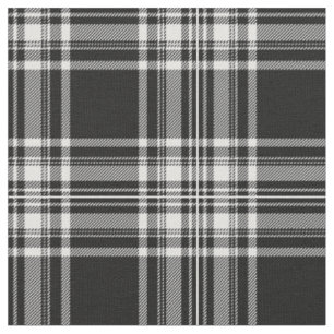 Königlicher Stewart Schwarzweiss-Tartan-Druck Stoff