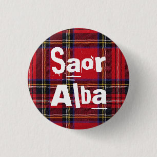 Königlicher StewartTartan Saor Schottland alba Button