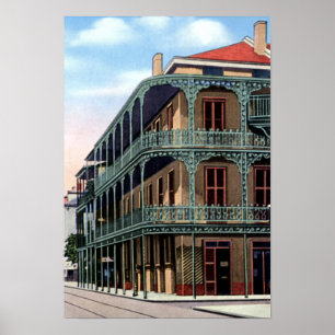 Königlicher StraßeIronwork New Orleans Louisiana Poster
