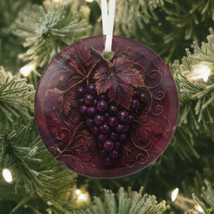 Königlicher Weinberg Eleganz Ornament Aus Glas