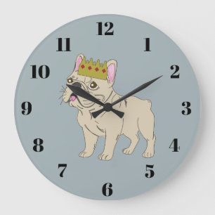Königlicher Welpe Große Wanduhr