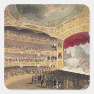 Königlicher Zirkus Quadratischer Aufkleber