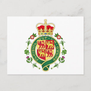 Königliches Abzeichen Wales Postkarte