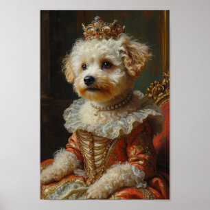 Königliches Bichon Frise-Porträt Poster