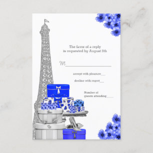 Königliches Blau-Paris-UAWG RSVP Karte