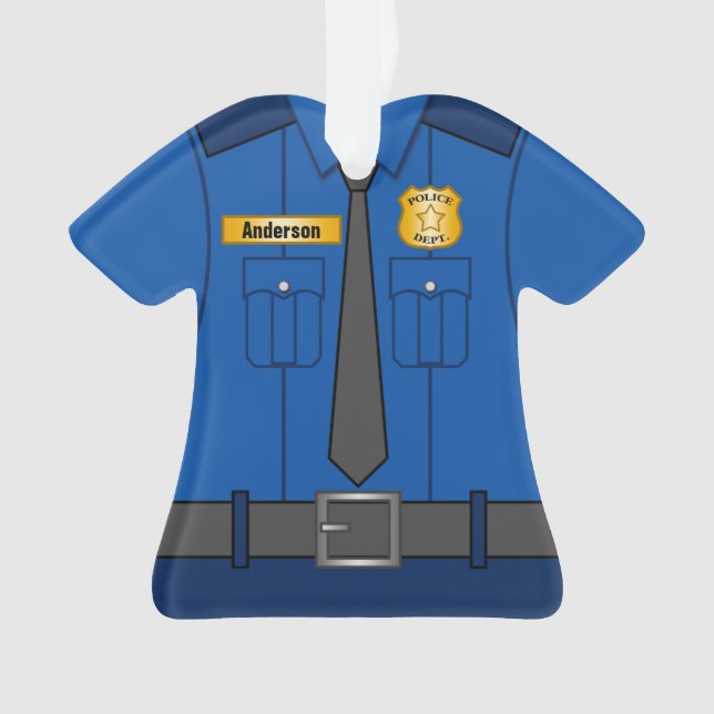 Königliches Blau-Polizei-Offizier-Uniform Ornament (Vorderseite)