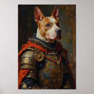 Königliches Bull Terrier-Porträt Poster