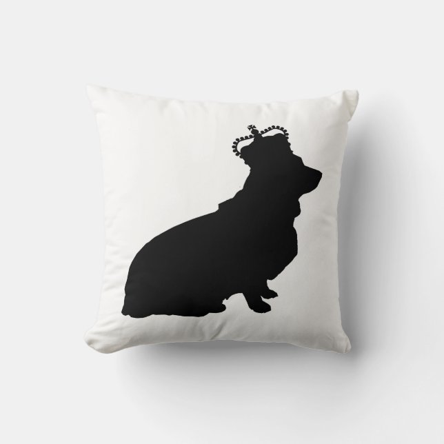 Königliches Corgi-Silhouettekissen Kissen (Vorderseite)
