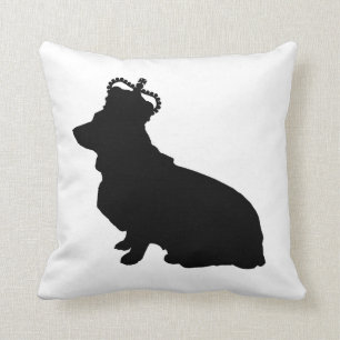 Königliches Corgi-Silhouettekissen Kissen
