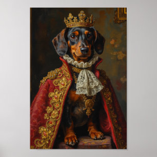 Königliches Dachshund-Porträt Poster