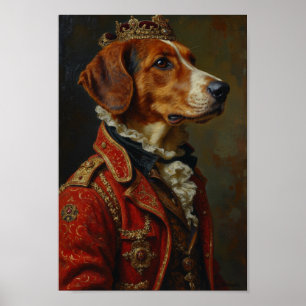 Königliches Englisch Foxhound-Porträt Poster