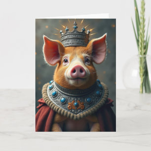 Königliches Ferkel-Geburtstagskarte Karte