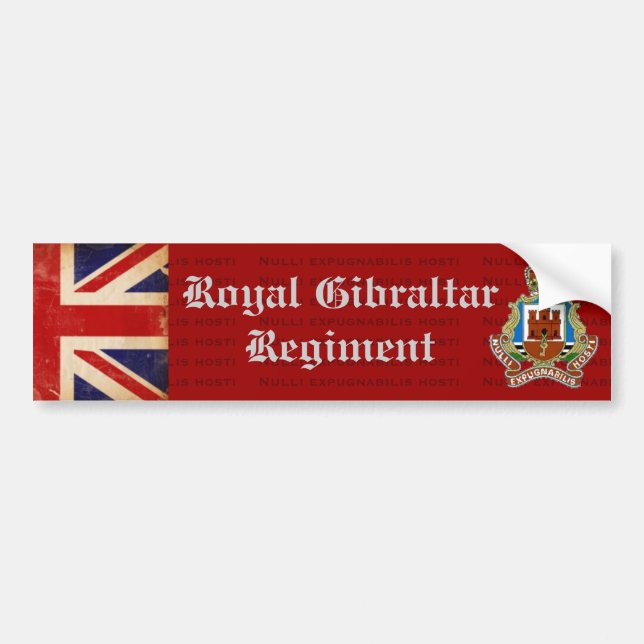 Königliches Gibraltar-Regiment Autoaufkleber (Vorne)