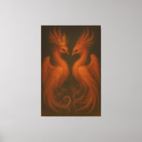 Königliches Gold-Phönix-Paar · Luxuriöse feine Kun