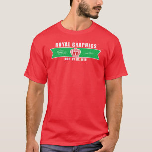 Königliches Grafik-Logo, Druck, Netz T-Shirt