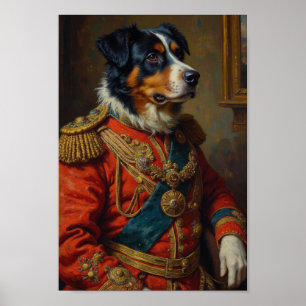Königliches Greater Swiss Mountain Dog Portrait Poster