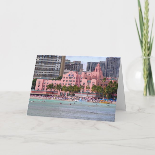 Königliches hawaiisches Hotel Karte (Vorderseite)