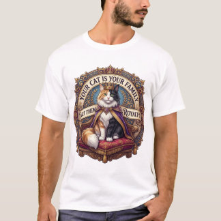 Königliches Katzenporträt: Deine Katze ist Familie T-Shirt