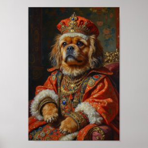 Königliches Lhasa Apso-Porträt Poster