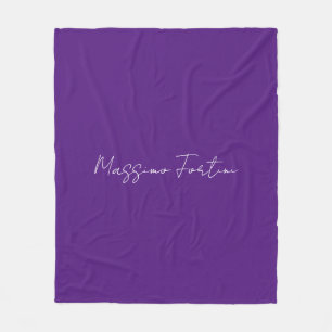 Königliches Lila Einfach Elegant Minimalistische K Fleecedecke