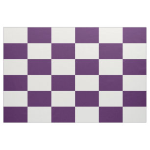 Königliches lila und weißes Checkered Stoff