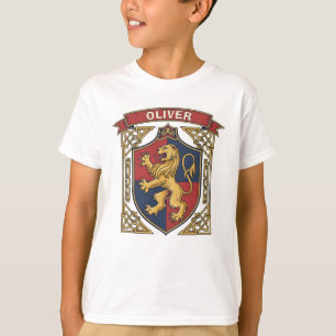 Königliches Löwen-Wappen mit keltischen Knotenmust T-Shirt