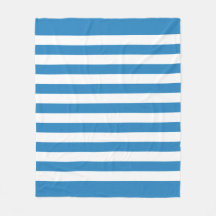 Königliches Pastellblau-Weiß-Linien-Plüschdecke
