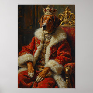 Königliches Portrait eines American English Foxhou Poster