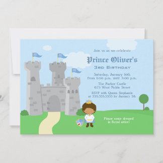 Königliches Prinzbezaubernjungengeburtstags-Party Einladung