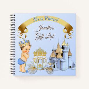 Königliches Prinzenschloss Karosse Blau Gold Blau Notizbuch