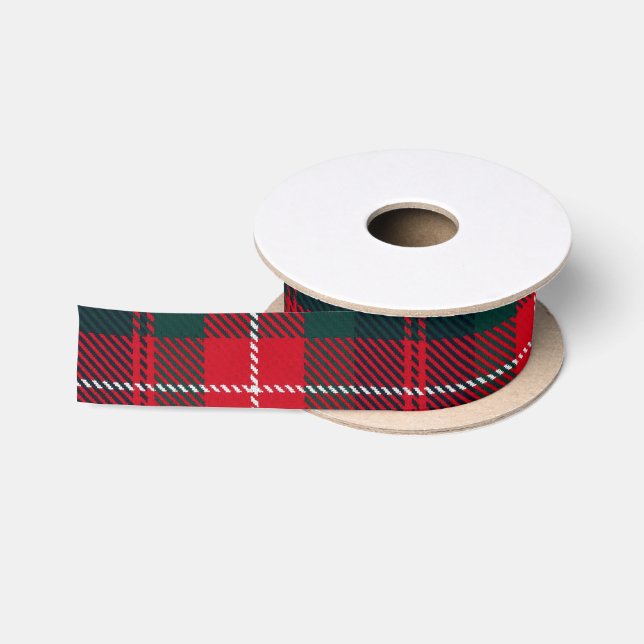Königliches Stewart dunkelrotes Tartan-Muster Satinband (Spule)