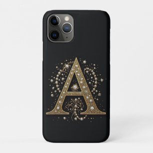 Königliches verziertes Monogramm A ✨ Goldene Vinta Case-Mate iPhone Hülle