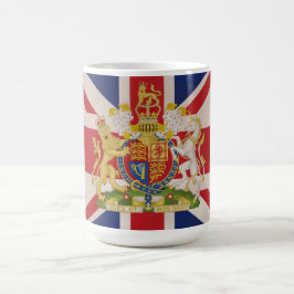 Königliches Wappen auf der Kaffeetasse