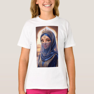 Königliches Wüstenprinzessin-Hidschab-Porträt-T-Sh T-Shirt