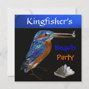 KÖNIGREICH BEACH PARTY, Champagner metallisch, sch Einladung