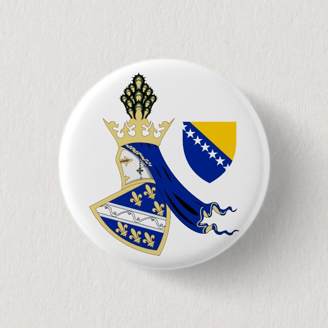 Königreich Bosnien - Wappen Button (Vorderseite)