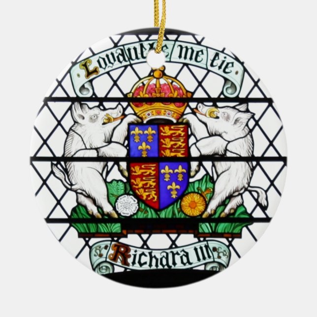 KÖNIGREICH-BUNTGLAS RICHARD III KERAMIK ORNAMENT (Vorne)