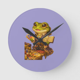 Königreich Designer Frosch Charakter Runde Wanduhr