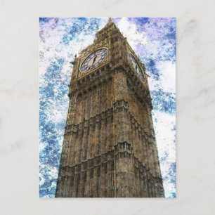 Königreich-Häuser des Parlaments London Big Ben Postkarte