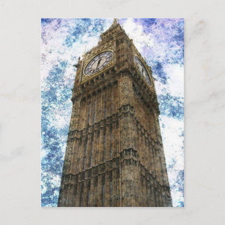 Königreich-Häuser des Parlaments London Big Ben Postkarte
