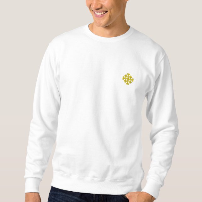 Königreich Jerusalem besticktes Sweatshirt (Vorderseite)