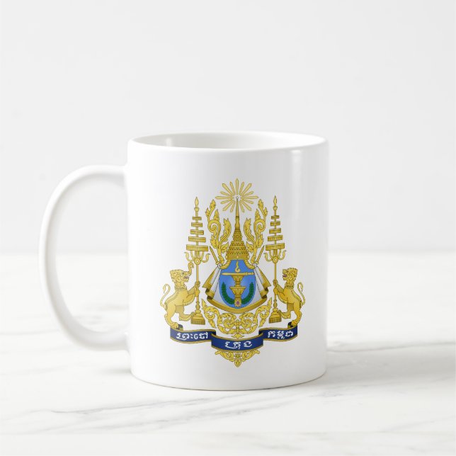 Königreich Kambodscha Königliche Waffen Kaffeetasse (Links)