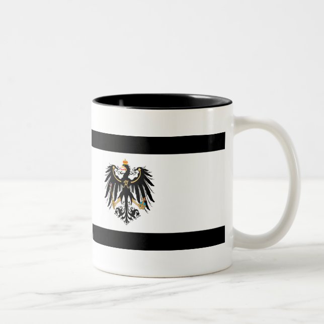 Königreich Preussen Nationalfahne Zweifarbige Tasse (Rechts)